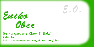 eniko ober business card